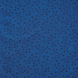 modafabrics ◇ MACKINAC ISLAND ◇ 小さな丸い実の植物柄プリントの生地 ◇藍色 2枚目の画像