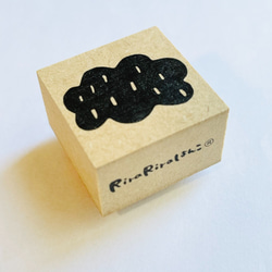 ［NEW］パターンはんこ【もくもく】＊30㎜×30㎜＊ラバースタンプ＊R523_o 3枚目の画像