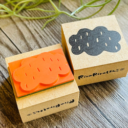 ［NEW］パターンはんこ【もくもく】＊30㎜×30㎜＊ラバースタンプ＊R523_o 5枚目の画像