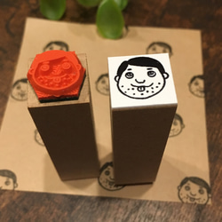 Tehepero Shiga-sensei Face only 15mm square * 橡皮圖章 第3張的照片