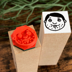 Tehepero Shiga-sensei Face only 15mm square * 橡皮圖章 第4張的照片