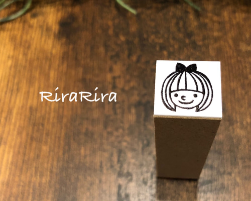15㎜角】くるみちゃん顔だけ＊ラバースタンプ＊R175 はんこ・スタンプ