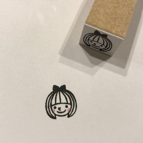 15㎜角】くるみちゃん顔だけ＊ラバースタンプ＊R175 はんこ・スタンプ