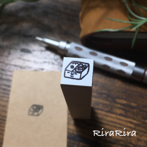 お弁当】スケジュールはんこ＊10㎜角＊R112 はんこ・スタンプ RiraRira