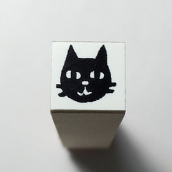 【クロネコちゃん】ラバースタンプ＊10㎜角＊R159 3枚目の画像