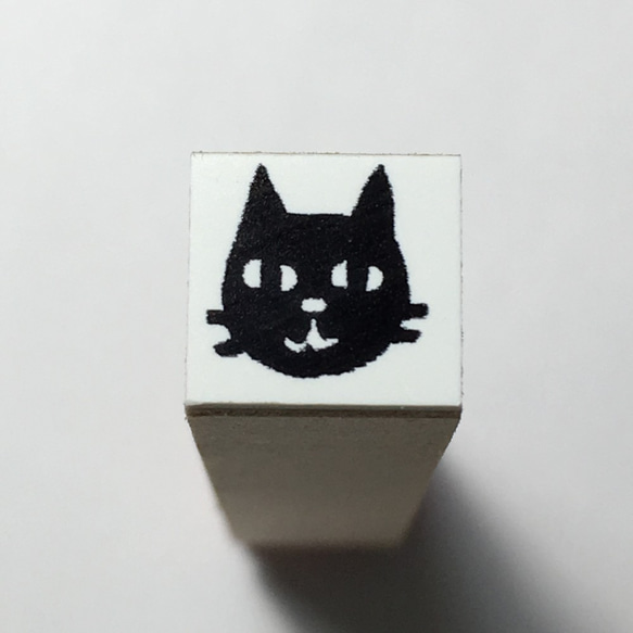 【クロネコちゃん】ラバースタンプ＊10㎜角＊R159 3枚目の画像