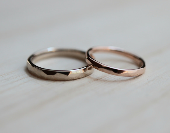 一点物【60】ハンドメイド リング 指輪 一点物のカットデザイン手作り結婚指輪 指輪・リング ジュエリー