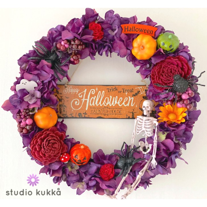 ハロウィンリース❣️あじさい‼️4点セット ハロウィンリース❣️あじさい‼️4点セット ハロウィンリース