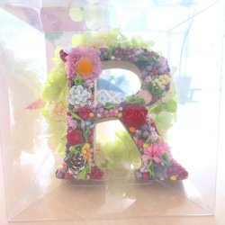 送料無料 直径11cm アルファベットオブジェ イニシャル ラブリー