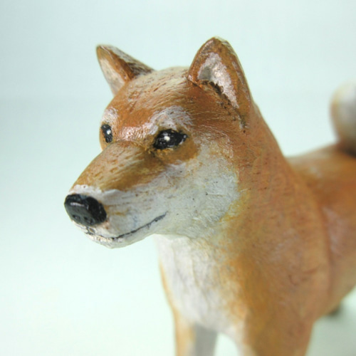 木彫りの柴犬 その他置物 村山木彫工房 通販 12933930｜Creema