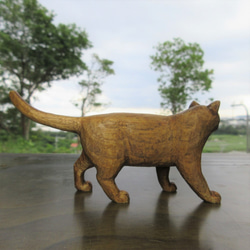 木彫りの猫　彫刻　　 9枚目の画像