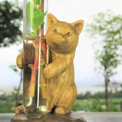 かわいい　木製 猫の彫刻　木彫り　ねこ　ネコ 香箱座り 木彫りの茶トラ猫 香箱座り その他置物 村山木彫工房 通販 12935093