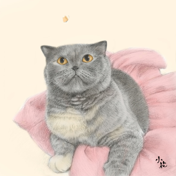 ペット猫の犬の肖像画カスタムメイドのプロの絵画 8枚目の画像