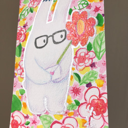 小兔情人手繪原畫插畫卡片 明信片 第2張的照片