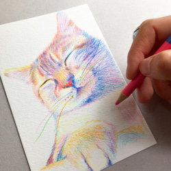 ペット猫の犬の肖像画カスタムメイドプロフェッショナル絵画（写真のフレームを送る） 7枚目の画像