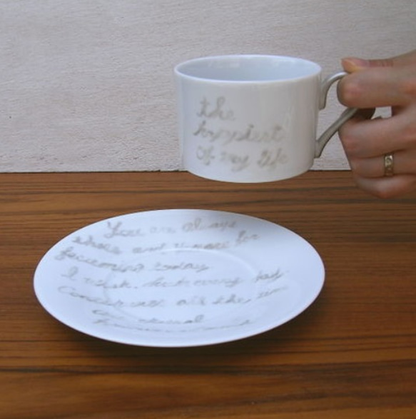 message　CUP&SAUCER　"letter" 2枚目の画像