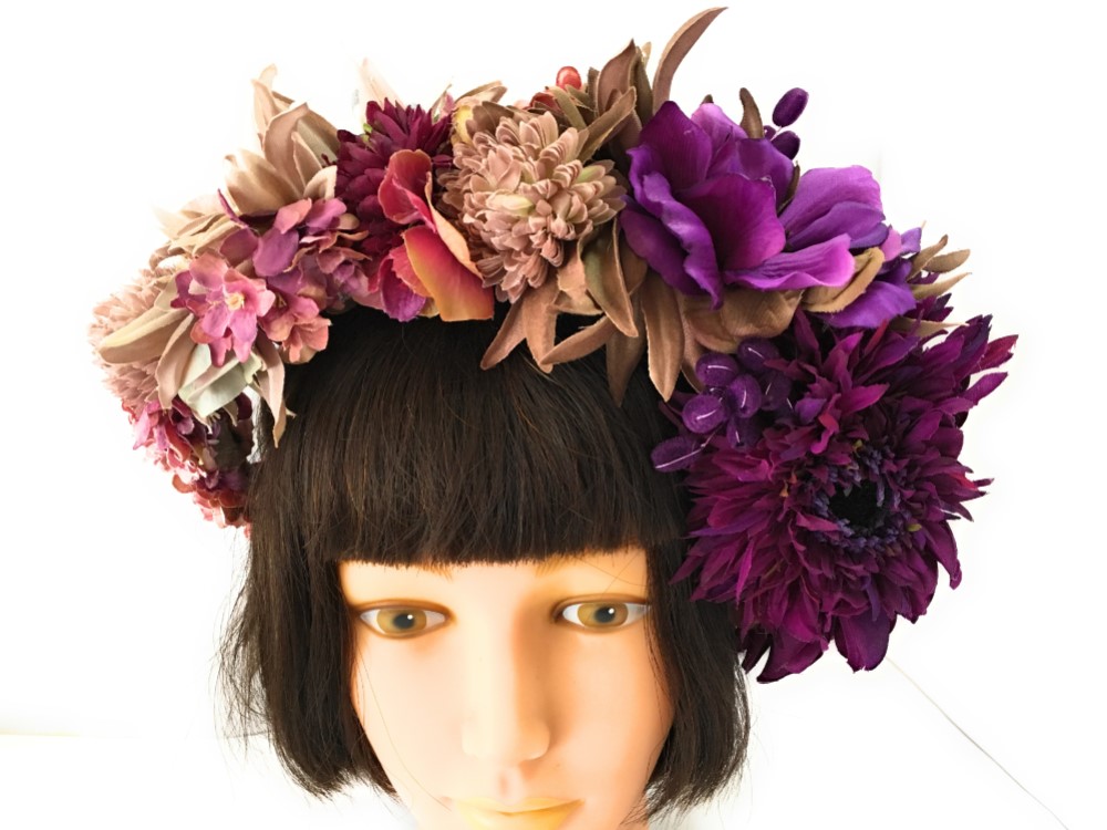 送料無料＊ロマンのヘッドドレス＊レトロ＊結婚式成人式＊着物髪飾り＊和装小物*カチューシャ＊ヘアアクセサリー＊帽子