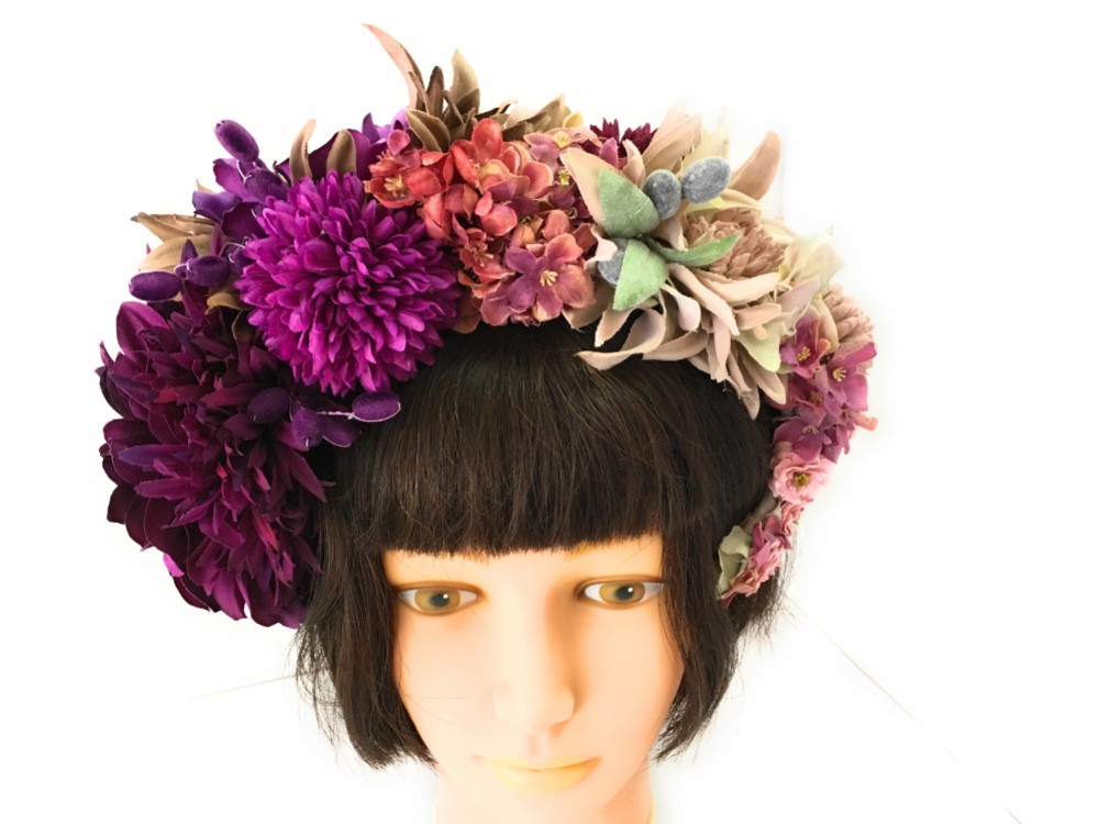 送料無料＊ロマンのヘッドドレス＊レトロ＊結婚式成人式＊着物髪飾り＊和装小物*カチューシャ＊ヘアアクセサリー＊帽子