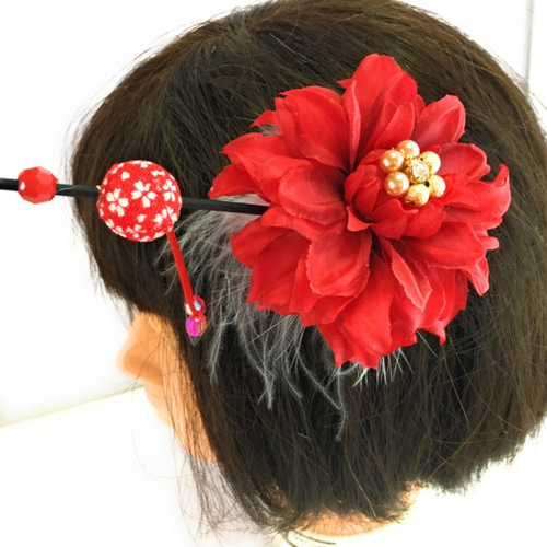 花魁ちょい足しかんざし＊＊小悪魔agehaの花簪＊結婚式や成人式