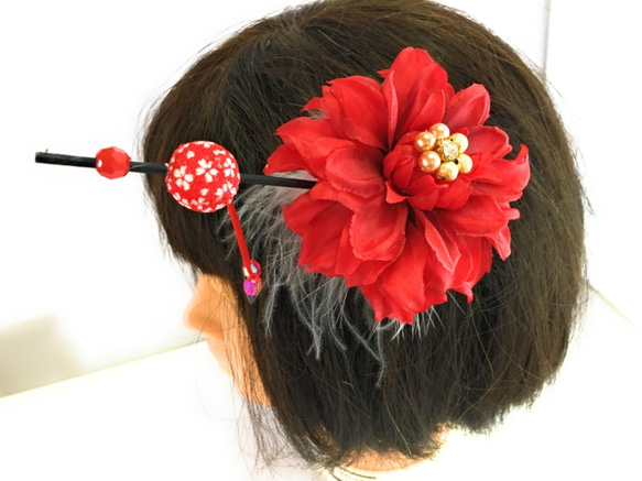 花魁ちょい足しかんざし＊＊小悪魔agehaの花簪＊結婚式や成人式