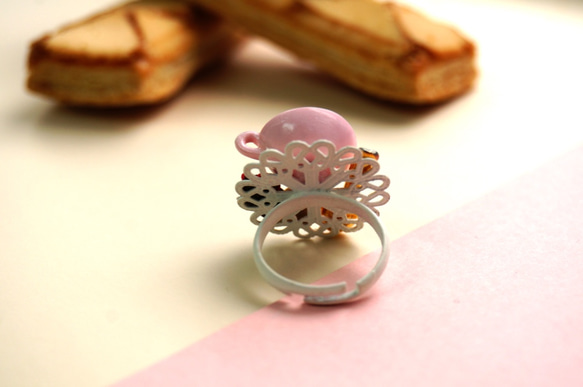 ｜Coffee & Cookies｜ Polymer Clay Ring 4枚目の画像