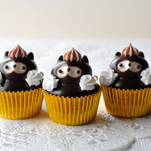 たぬきケーキ(金カップ) バッグチャーム minatsu 通販 3910596