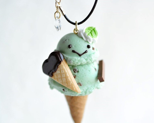 チョコミント・アイスクリーム バッグチャーム minatsu 通販