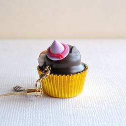 ハロウィンたぬきケーキ(紫の魔女帽) 4枚目の画像