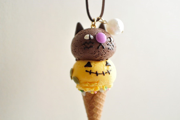 mimioui 様　アイスクリームチャーム 再販＊”トリプル くまさん アイスクリーム” ワッフルコーンの