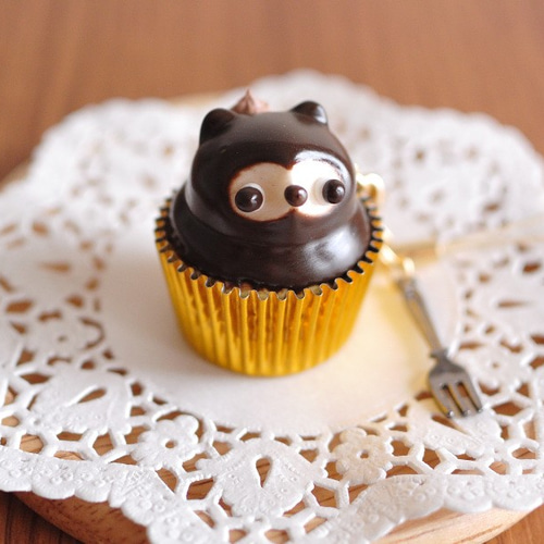 たぬきケーキ しっぽ付き バッグチャーム minatsu 通販 9770329