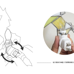 照明、折り紙、ガラスインレイ「LUMIROOMIライト折りたたみ小型ランプ」_ユニコーン 4枚目の画像