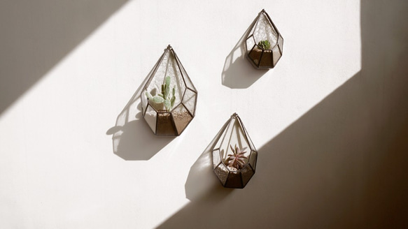 花房。肉質。植える。燭台。装飾ガラスモザイクハンギング「LUMIROOMI小さなサンテラス」_L 4枚目の画像