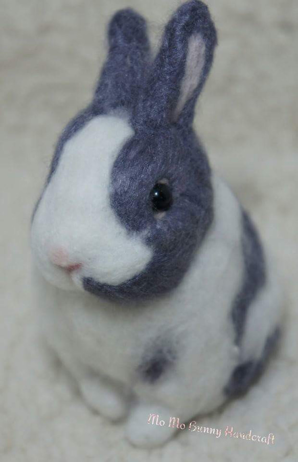 羊毛氈擬真兔兔訂製(10CM大) 第2張的照片