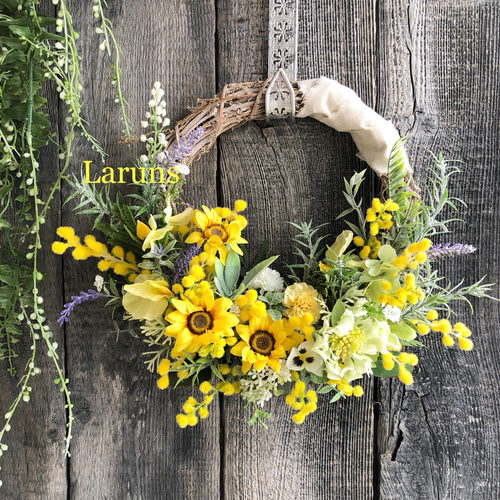 ミモザのリース［サンフラワー］