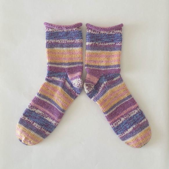手編みの靴下【コットン】 2枚目の画像