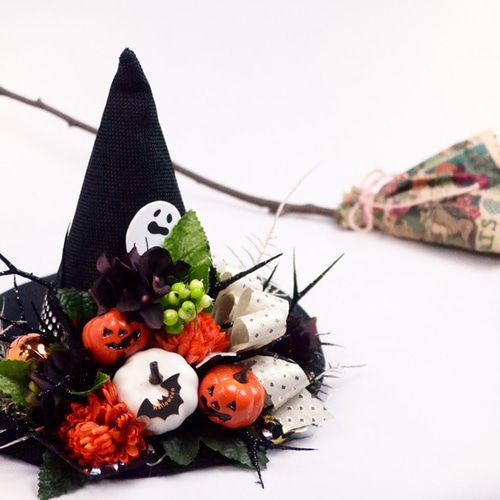 ネオンサイン　ハロウィン　パーティー　装飾　オーダーメイド　魔女帽子　ホウキ ネオンサイン ハロウィン パーティー 装飾 オーダーメイド 魔女