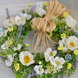 ＊春の野の花リース＊野ばらのナチュラルリース＊結婚祝い＊新築祝い＊ 10枚目の画像