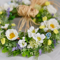 ＊春の野の花リース＊野ばらのナチュラルリース＊結婚祝い＊新築祝い＊ 3枚目の画像