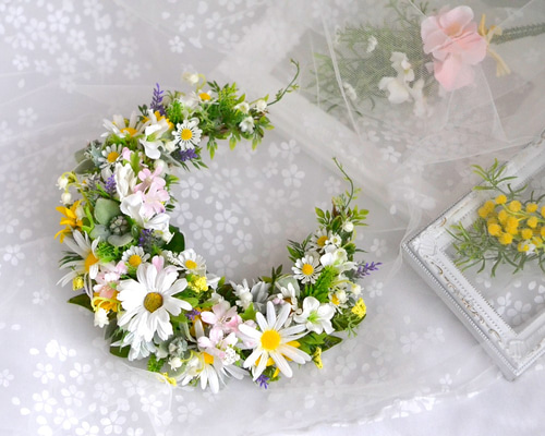 【さつきっす】ご希望3点おまとめリース あるぷすのお月様＊草原の三日月リース＊自然の再生カラー＊結婚