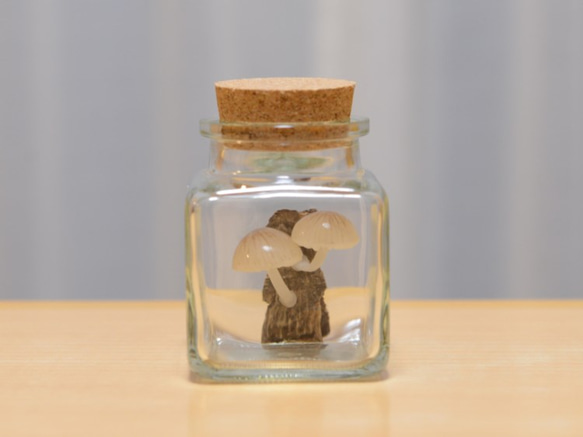 樹皮コルクで覆われたガラス瓶(スクエア) 【公式通販】