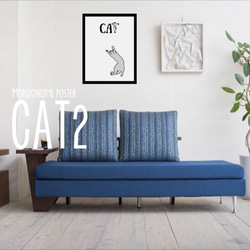 【A4サイズ】モノクロポスター「CAT2」 1枚目の画像