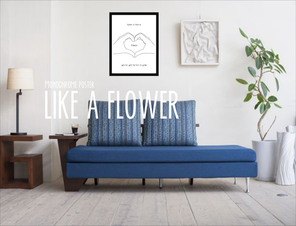 【A4サイズフレーム無】ポスター「Like a flower」 1枚目の画像