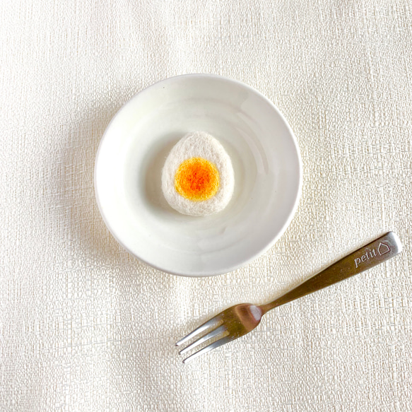 受注制作】羊毛×ゆで卵ブローチorマグネット ブローチ clear＊color