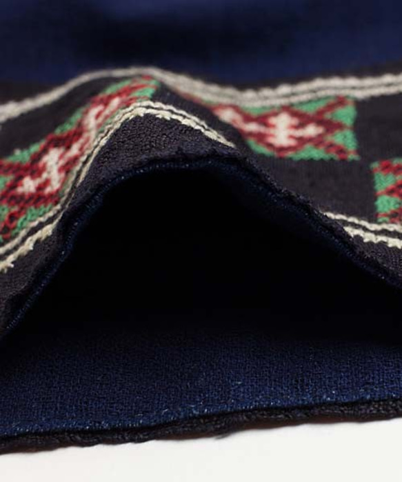 モン族刺繍ヘムのワイドパンツ　エスニックパンツ＊86cm丈 8枚目の画像