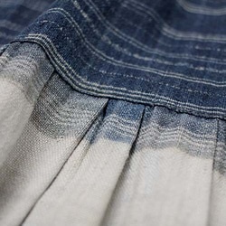 モン族藍染ヘンプロングスカート　エスニックスカート*86cm丈*民族古布 7枚目の画像