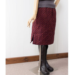 【年始セール】マッドミー オールドタイシルクのキルティングスカート　小さいサイズ シルクスカート 3枚目の画像