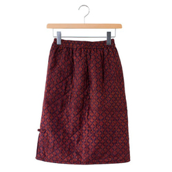 【年始セール】マッドミー オールドタイシルクのキルティングスカート　小さいサイズ シルクスカート 4枚目の画像