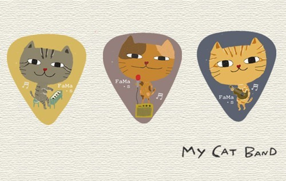 FaMa s Pick吉他彈片 Cat Band 主唱三花貓 第5張的照片
