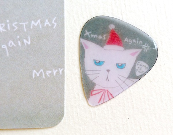FaMa s Pick吉他彈片 小書籤 耶誕臭臉貓 第5張的照片