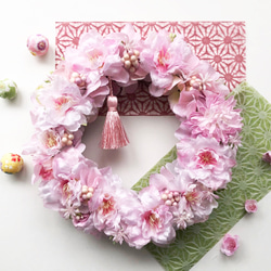 春のシャービックピンク＊桜のリース 1枚目の画像